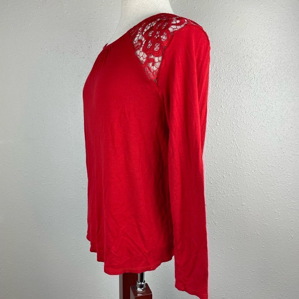 H&M Long Sleeve Red Top Size L - Picture 4 of 6